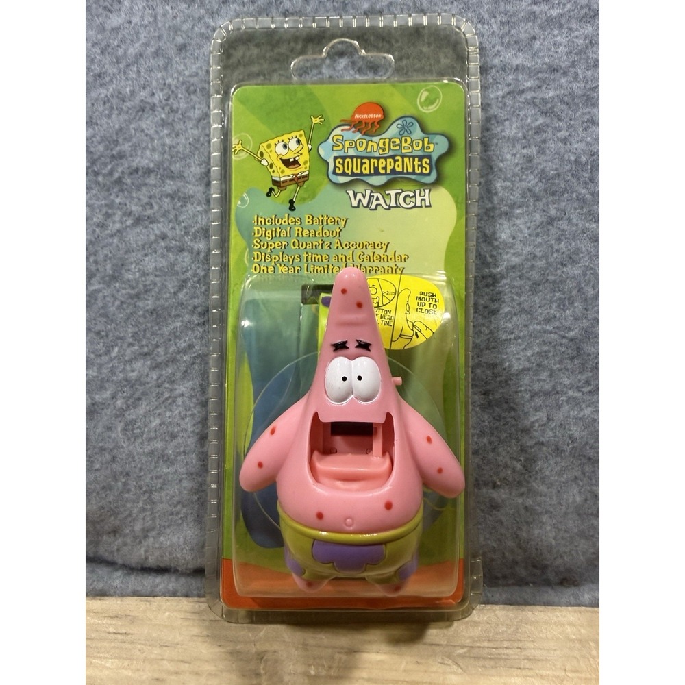 NEW IN PACKAGE VINTAGE SPONGEBOB SQUAREPANTS PATRICK WATCH
